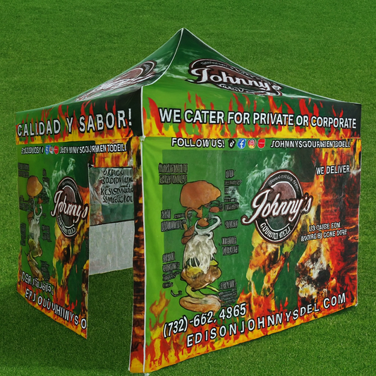 Standard Food Booth Tent 10x10 With Flag and Table Cover
